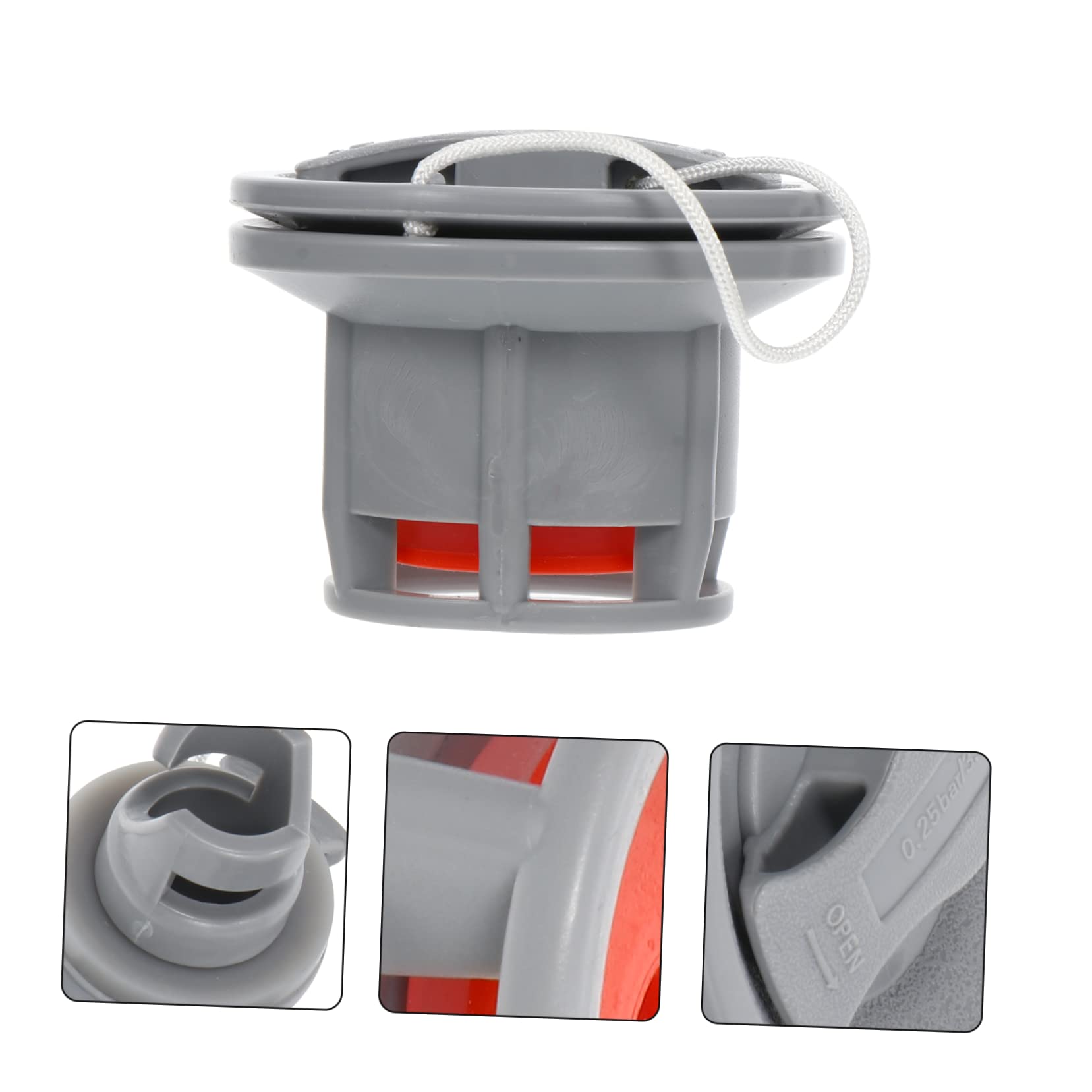 iplusmile Adattatore Pompa Valvola Della Barca Sostituzione Valvole Aria Gonfiabile Controllo Del Gas Della Barca Protezione Ambientale in Pvc Grey