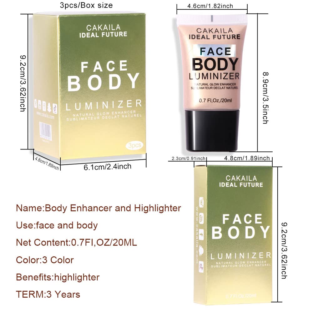 Petansy 3 Colors Liquid Body Highlight Face Body Liquid Illuminator Facial Shimmer Concealer Makeup Liquid Foundation Moisturizer Smooth Highlighter : Beauty & Personal Care