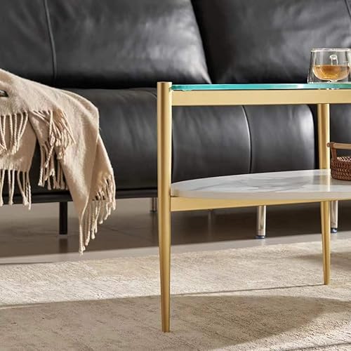 Miniatura 7 de Shrine Mesa de centro de cristal blanco, diseño moderno