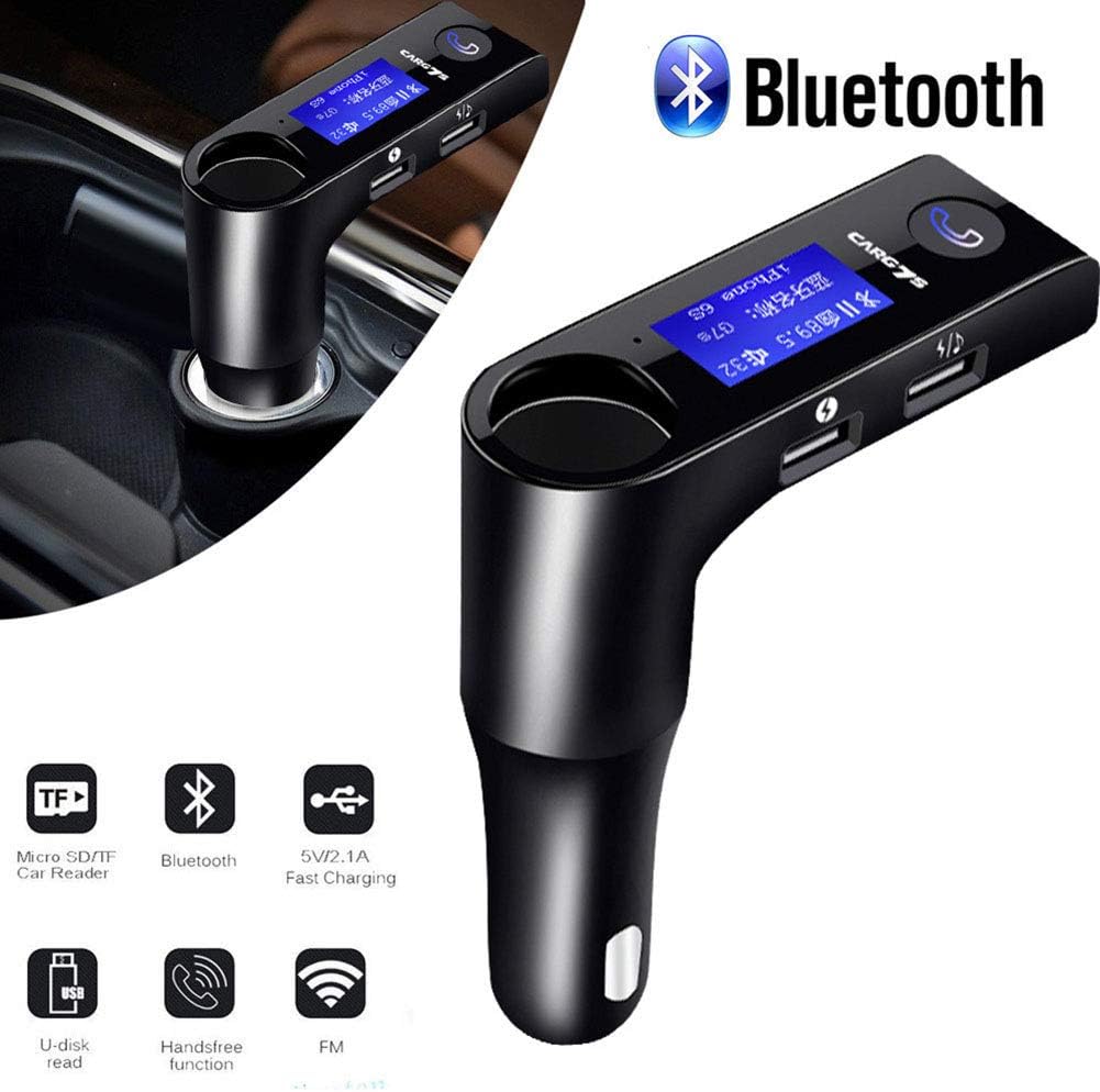 Bluetooth FM Transmitter for Car, Bluetooth 4.1 Wireless FM Radio Adapter Car Kit with Hand Free Call 4 Modes Music Play Support TF Card &U-Disk Voltage Detection