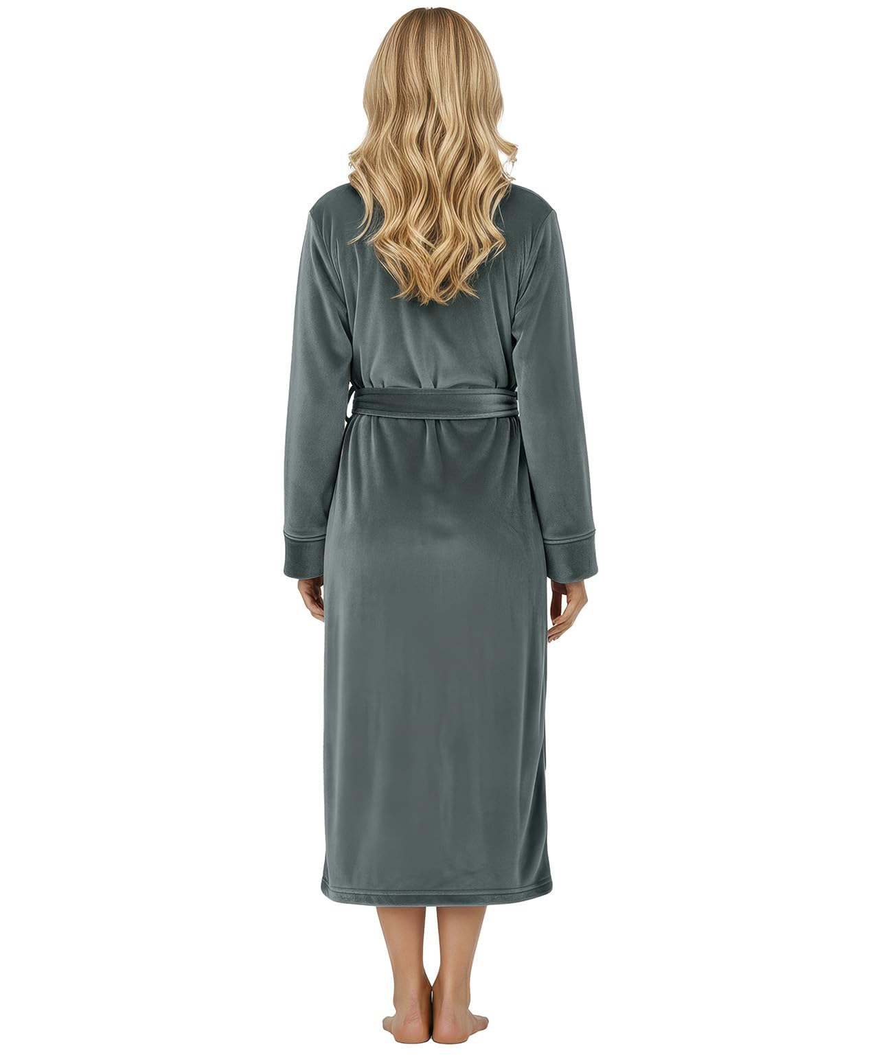 NY Threads Bata para mujer, forro polar, suave, albornoz
