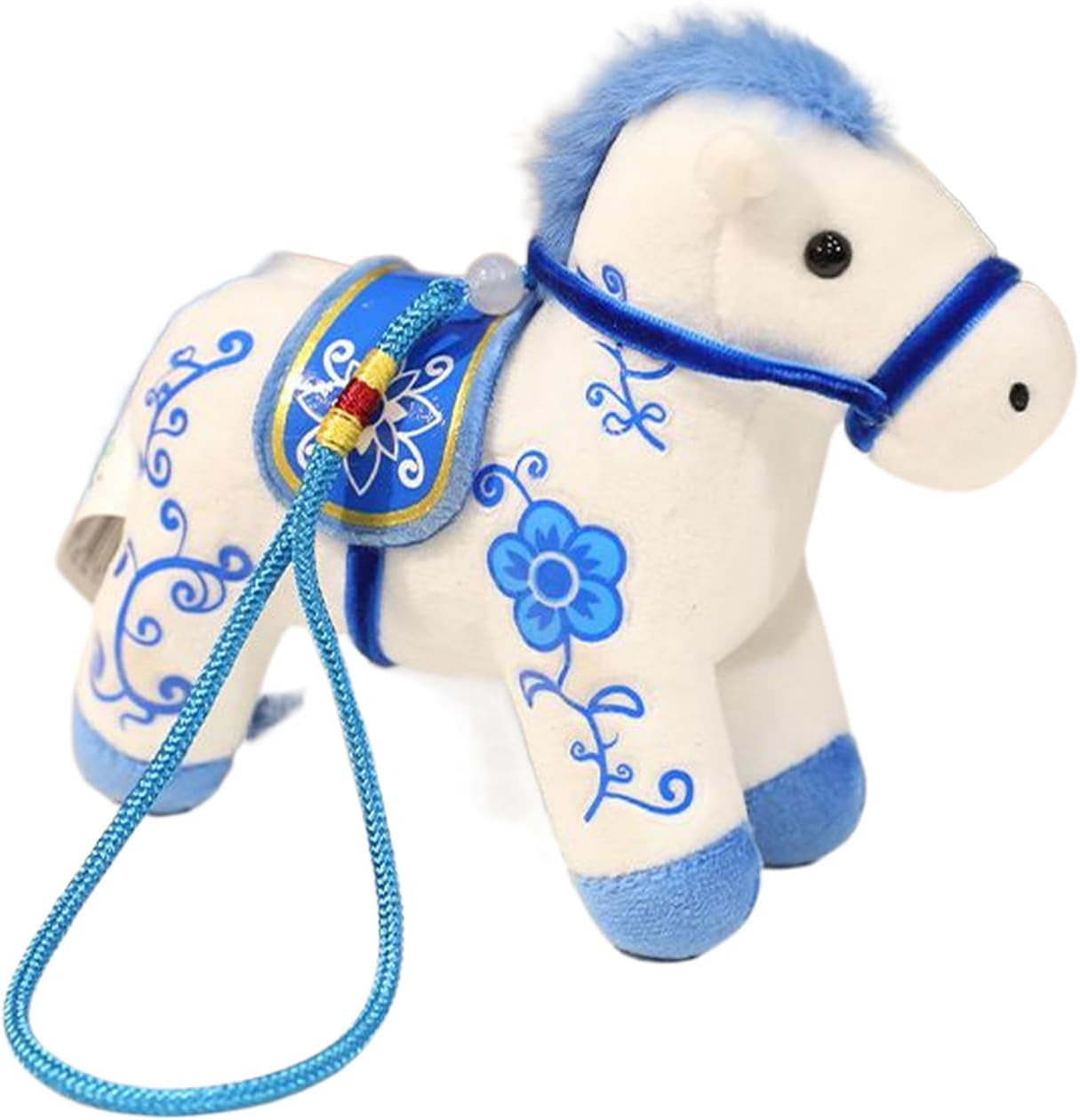 2026 Year of the Horse Mascot Figurine - Blue and White Soft Collectibles - Horse Plush Toys - for Girlfriend Men Women Boys Girls Teens Son Daughter