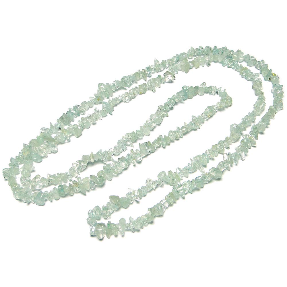 Natures Crest Blue Topaz Natural Stone Tumbled Chip Mala Necklace 32" Gemstone for Vastu Healing Mediation Reiki & Pooja (B08BG6BDFR) Amazon Price History, Amazon Price Tracker