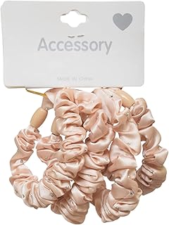 ربطات شعر قطنية للبنات من دافني، 4 قطع - بينك