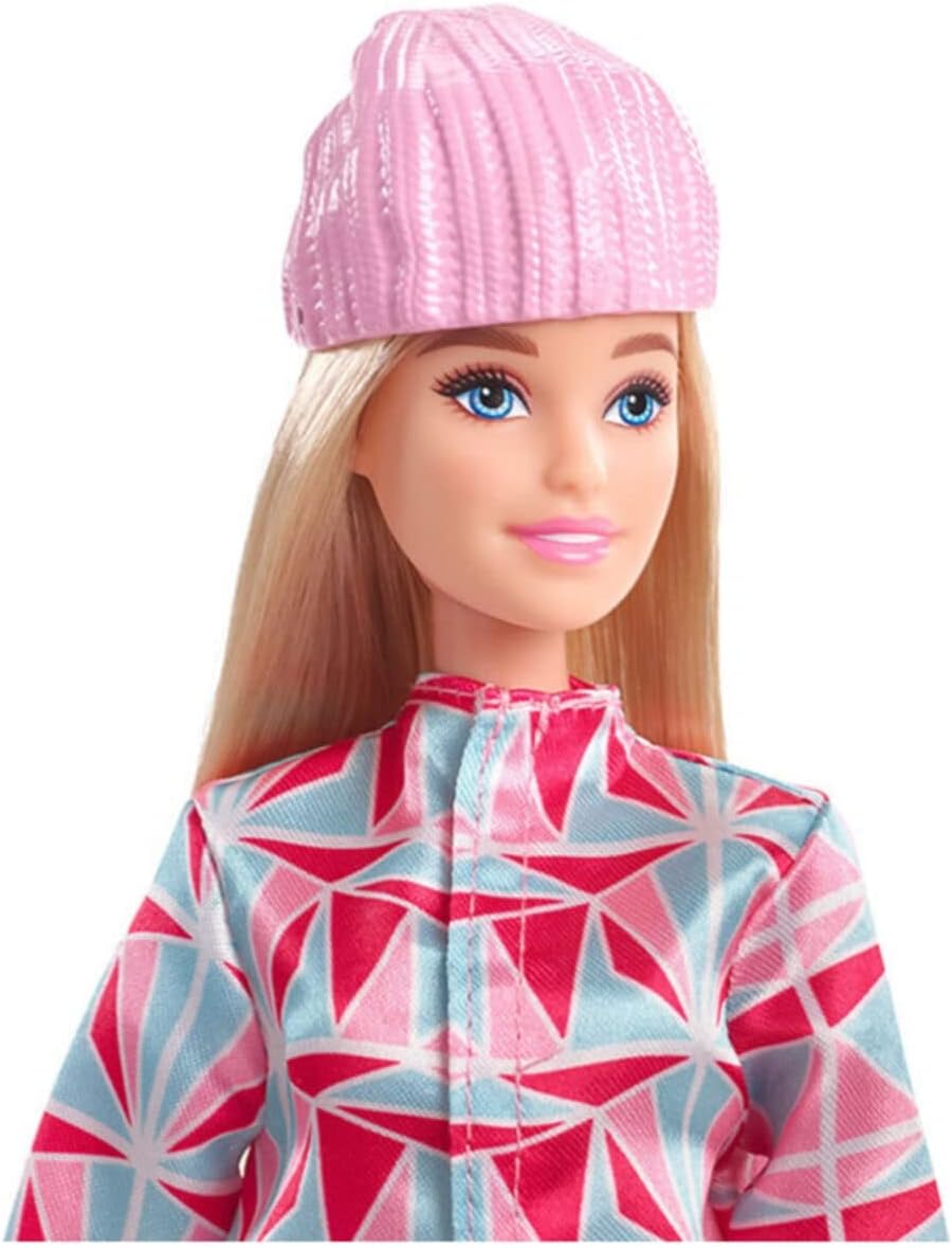 Barbie Snowboarder Fashion Doll, Winter Sports Theme with Blonde Hair, Jacket, Pants & Snowboard Accessories