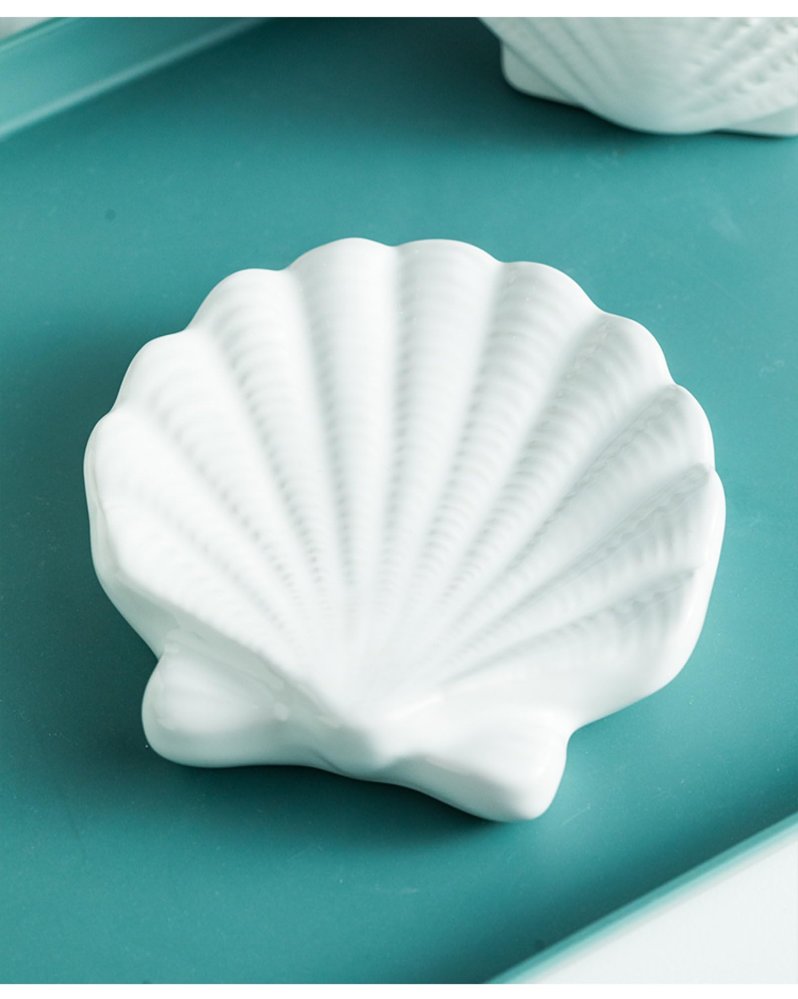 Set Da Bagno Per Bagno Con Conchiglie Di Stelle Marine Nordiche, Accessori Da Bagno In Ceramica Da 4 Pezzi Tazza Da Bagno Portasapone Dispenser Di Sapone Decorazioni Semplici Per Casa Modello, Conch