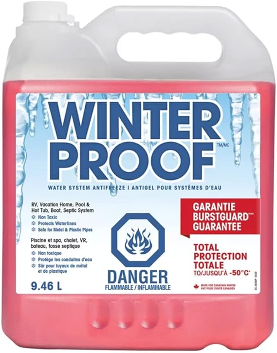 9.46L50 Degrees Antifreeze Coolant by Winter Proof (1 Bottle),Pink