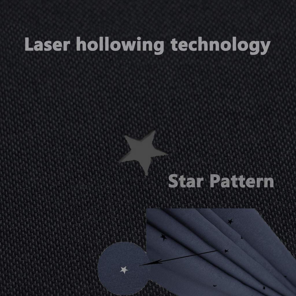 Simpatica Tenda a baldacchino Princess Hollow Stars Nera a 4 Angoli con Decorazione per Camera da Letto Come Cielo Stellato per Adulti, Ragazze, Ragazzi, Letto a baldacchino per Bambini (NER