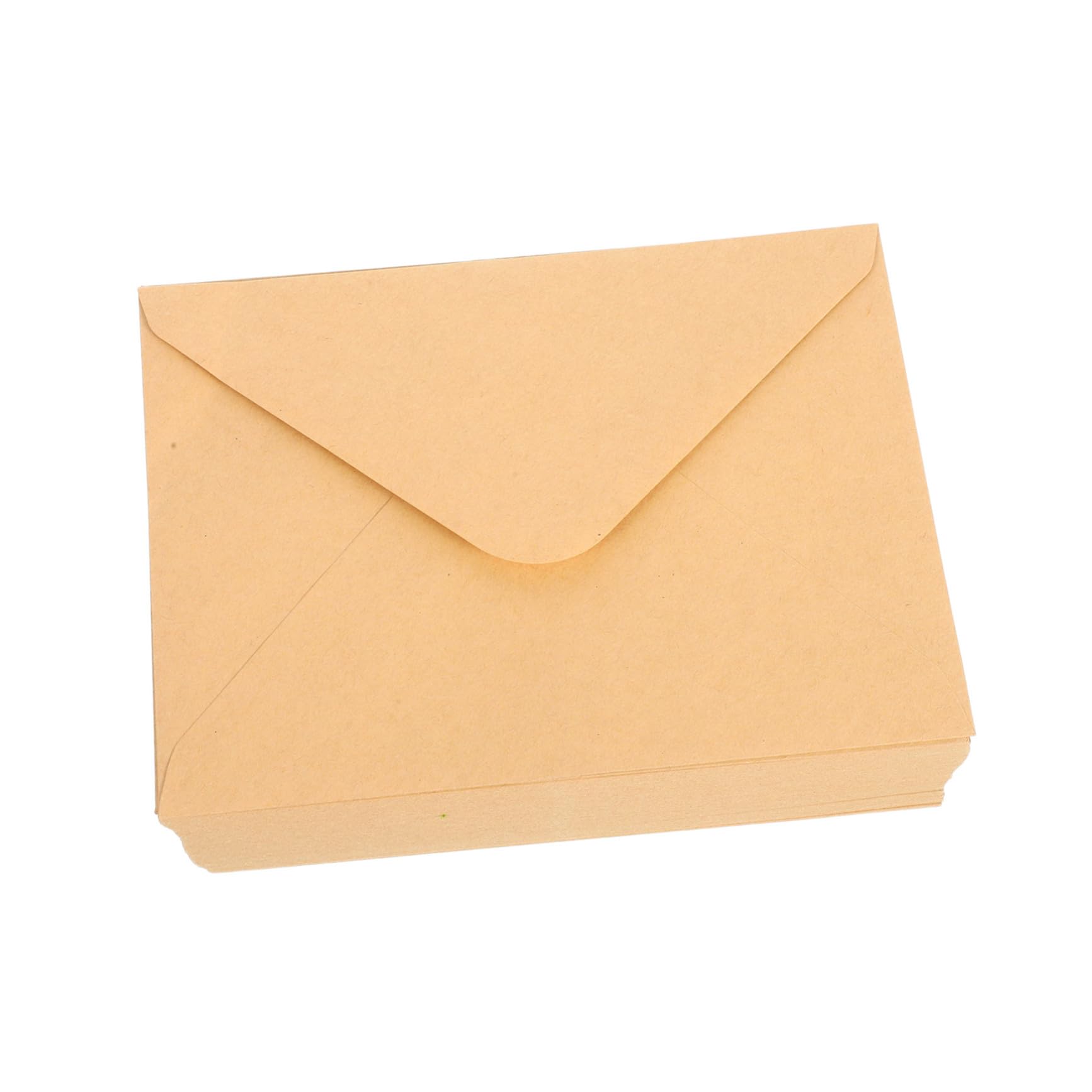 Sobres de Papel Kraft Marrones Solapa en V, 100 Uds | Cierre Engomado, Formato para Tarjetas de Felicitación, Envío en Casa y Correo