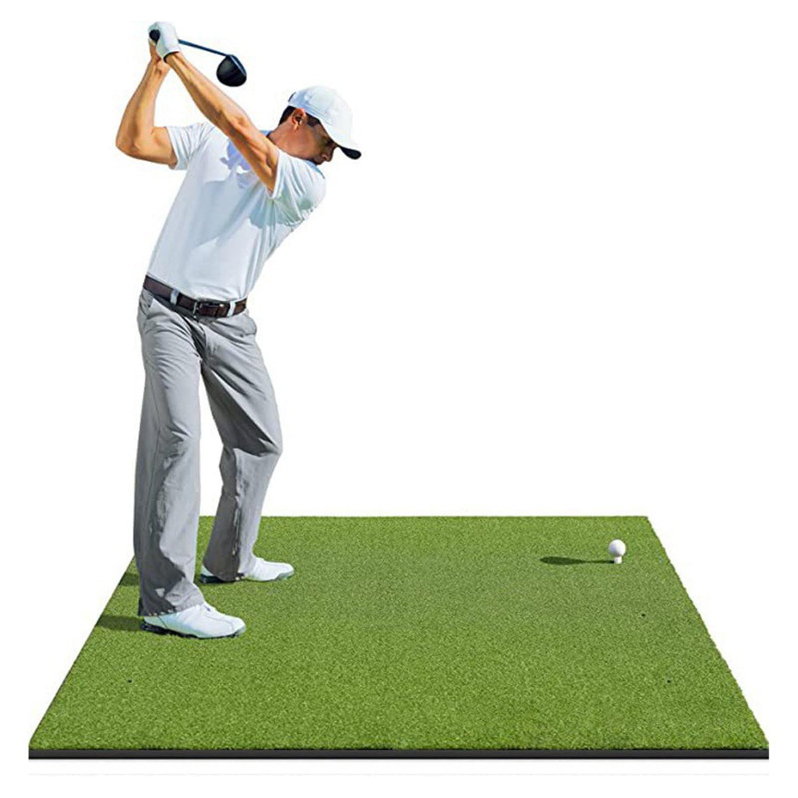 Golf Mat,5×4ft & 5×5ft & 5×3ft Golf Mats Practice Outdoor and Indoor,Artificial Two-Tone Nylon Turf with High-Stretch EVA Golf Practice Mat,Include 2 Thicknesses to Choose from 1