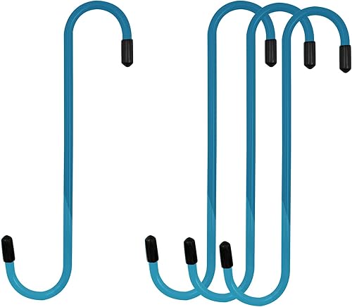 Miniatura 14 de 4LIFETIMELINES Ganchos de pinza de freno, acero duradero, recubiertos en polvo azul con puntas de goma, para trabajo automotriz en eje de freno