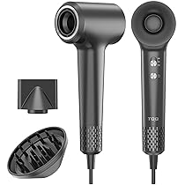 TQQ Asciugacapelli, Phon da 200 Milioni di Ioni Negativi, Motore Brushless da 110.000 giri, min per Asciugatura Rapida, Phon Capelli Professionale da 57 dB Adatto per Viaggi e Domestico