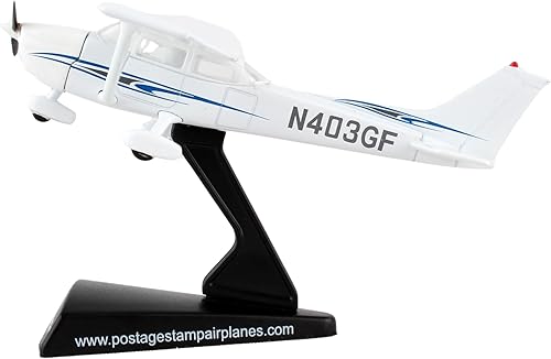 Miniatura 7 de Daron Worldwide Trading - Sello postal PS5603-2 Cessna 172 SkyHawk 1:87 modelo de pantalla fundida a presión, color blanco