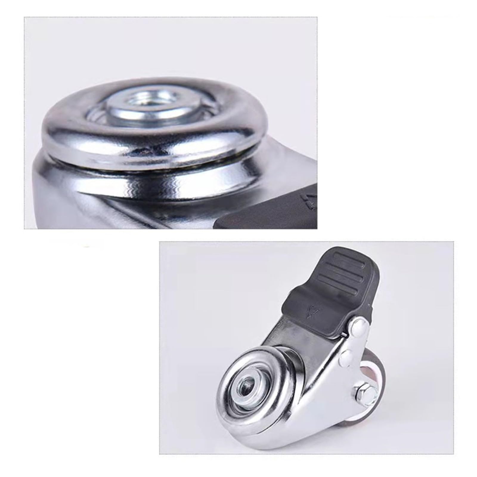 2-Zoll-Schwerlast-Lenkrollen mit 8,2-mm-Löchern, feststellbare Ersatzrollen, 4er-Set(Type 3)