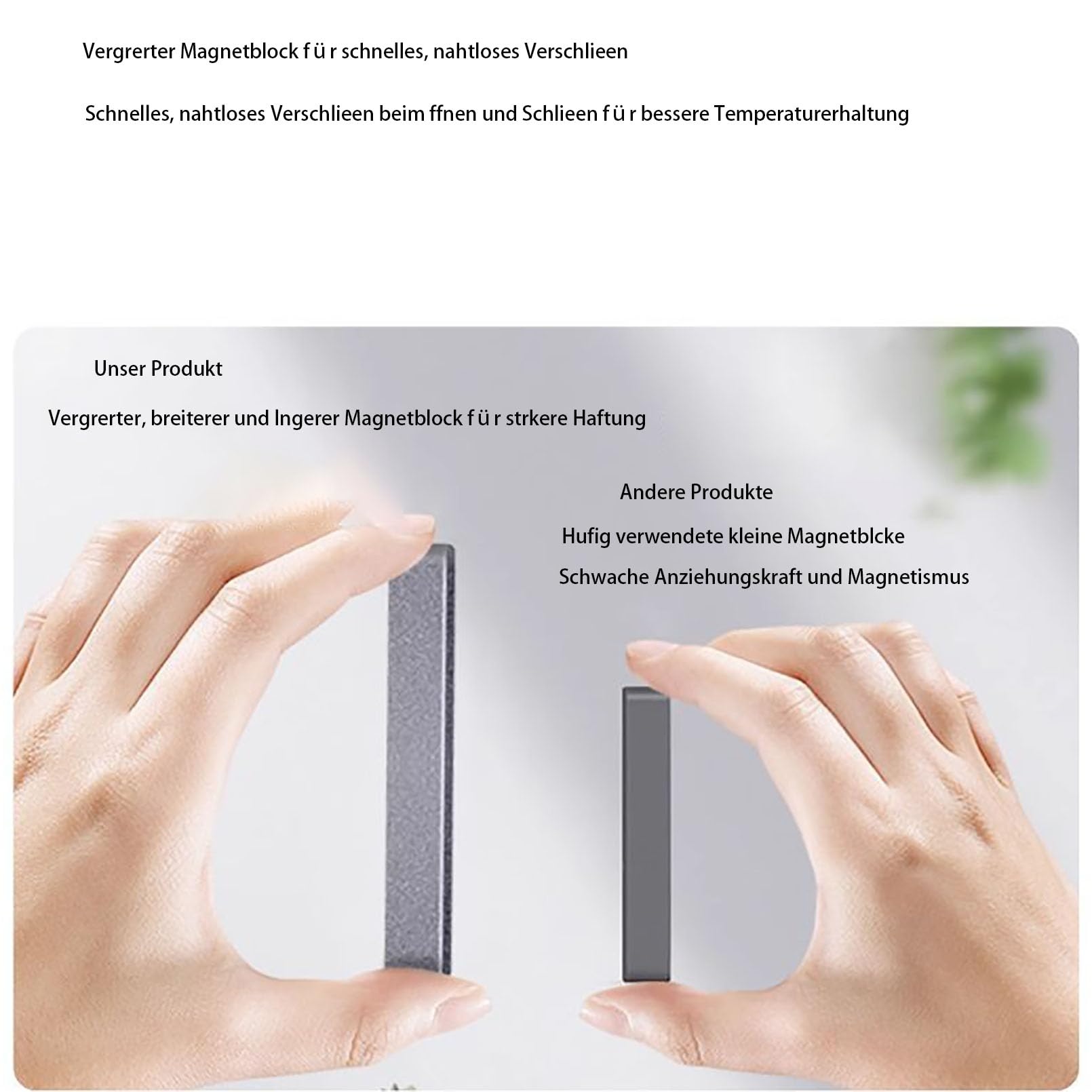 Rideau de protection thermique magnétique pour portes, épais, 100 x 220 cm