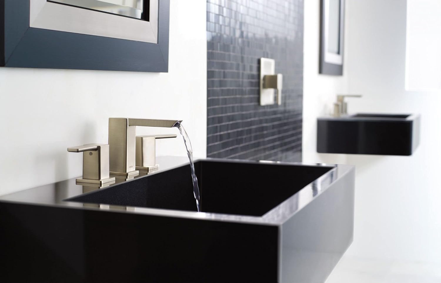 Moen TS6720-9000 90 Degree Two-Handle Widespread Bathroom Faucet with Valve, Chrome - - 