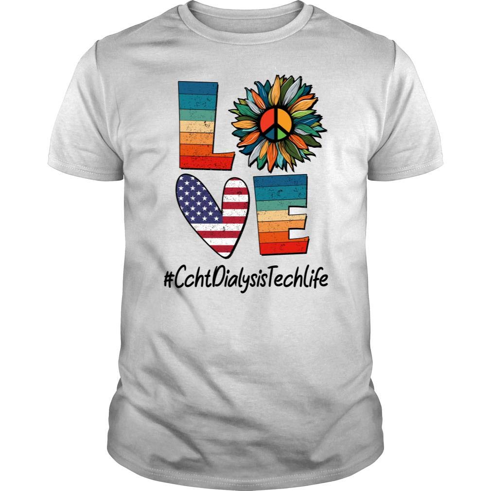 Ccht Dialysis Tech Life Love Peace White