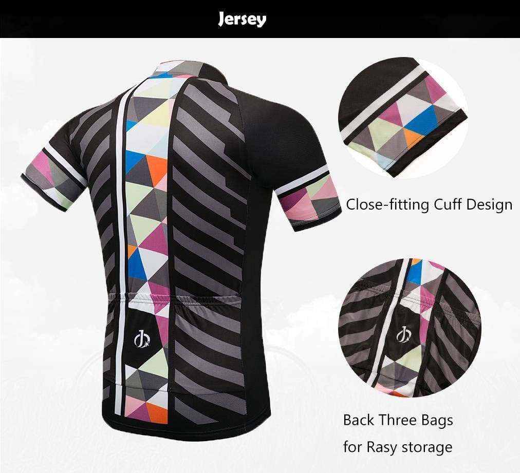 Men's Bike Clothing Set Cycling Jerseys Road Bicycle Shirts Kit + Bib Shorts Quick-Dry Full Zipper Riding Clothes