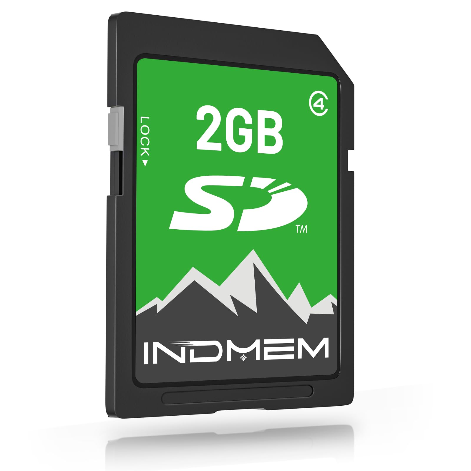 INDMEM 2GB SD Card, 2GB Class 4 Flash Memory Card 2G SLC Standard Secure Digital Cards for Old Digital Camera and Trail Camera(1Pack)