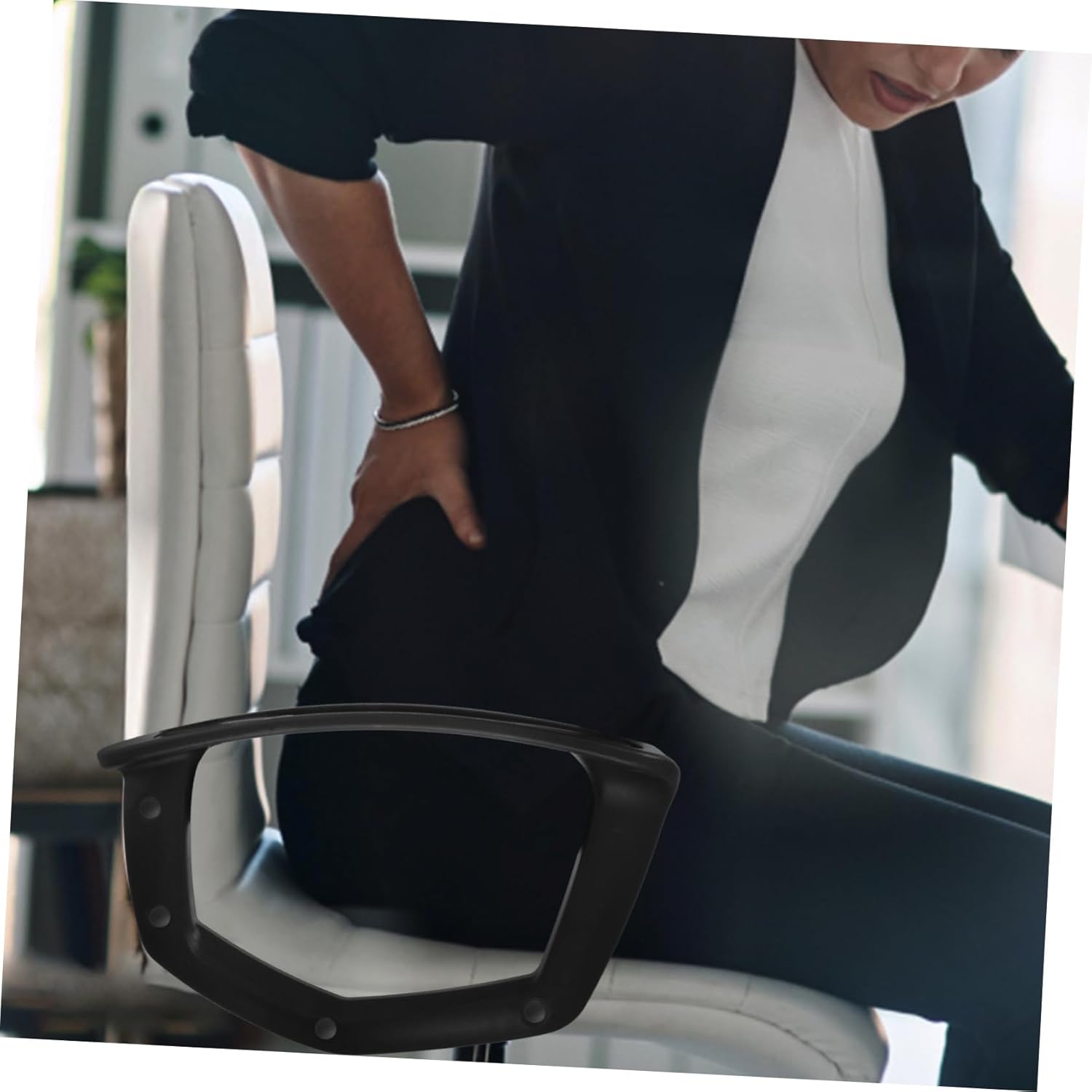 DOITOOL 2pcs Office Chair Arm Pads for Computer Chairs Plastic Handrail Easy to Install