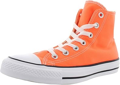 hyper orange converse high tops