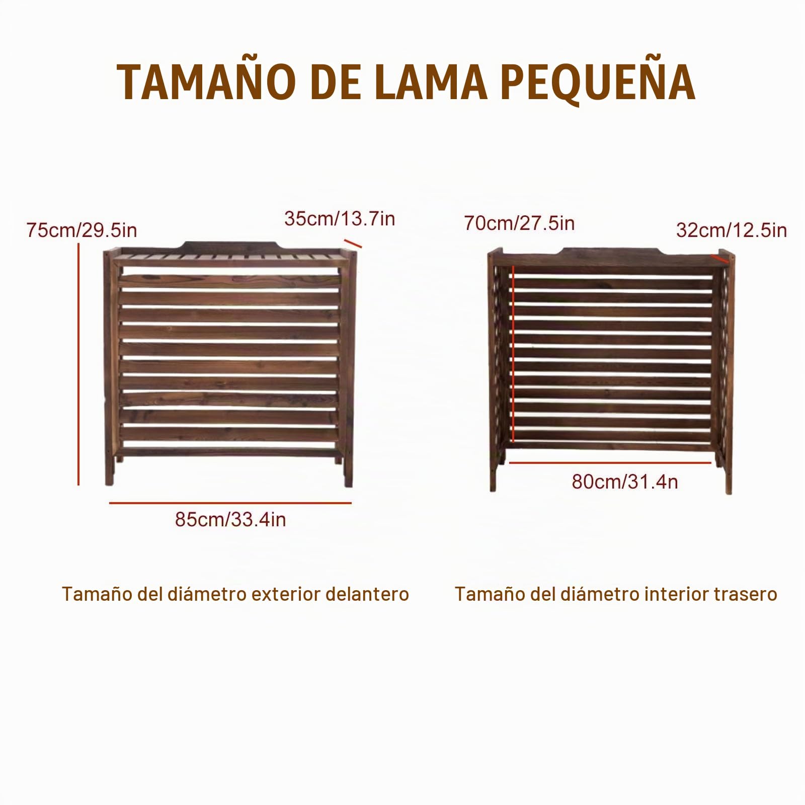 Funda para Aire Acondicionado Exterior Pantalla Aire Acondicionado para La Aislamiento Al Aire Libre para Ocultar El Acondicionador De Aire, 4 Tamaños(S)