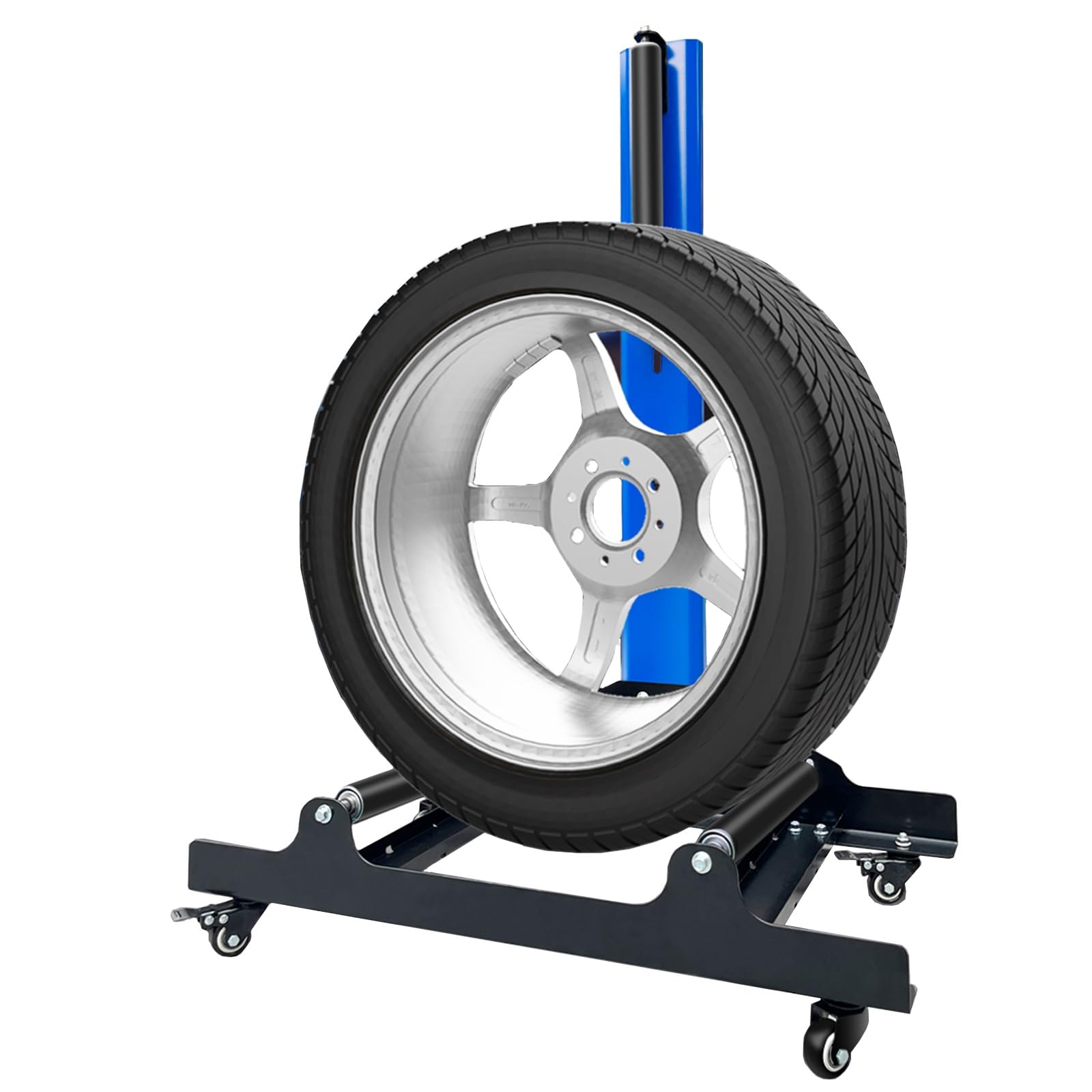 KJZQXYX Rolling Wheel Detailing Stand,Heavy Duty Tire Roller Stand,for Efficient Car Wash, Rim Cleaning, and Tire Shine Application