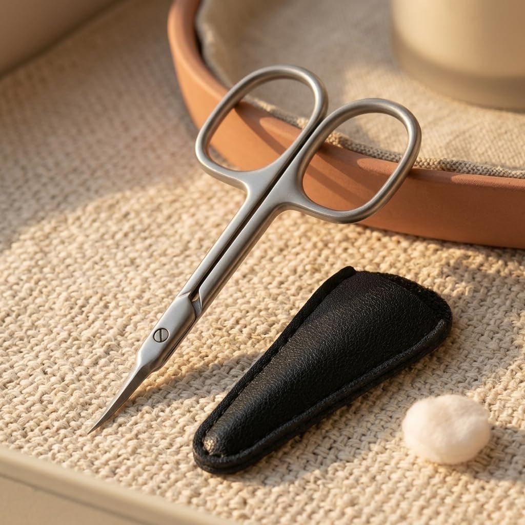 Cuticle Scissors 1 Piece Stainless Steel Extra Fine Curved Tip