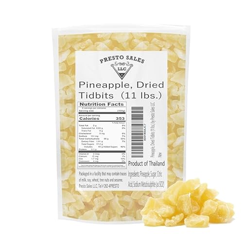 Vista 9 de Presto Sales LLC - Piña en cubitos, energía natural, sabrosa, fiesta, aperitivo, saludable, afrutado, dulce, adorable, empaquetado en una bolsa