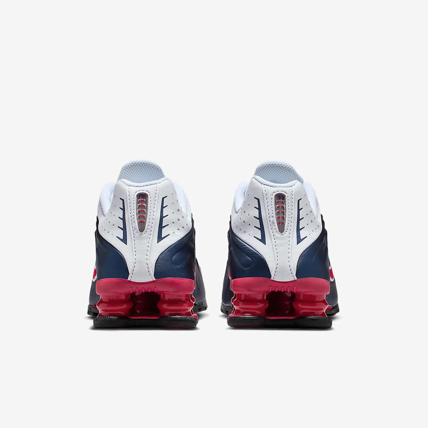 Nike Shox R4 Big Kids' Shoes (Midnight Navy/White/Metallic Silver/Gym Red)