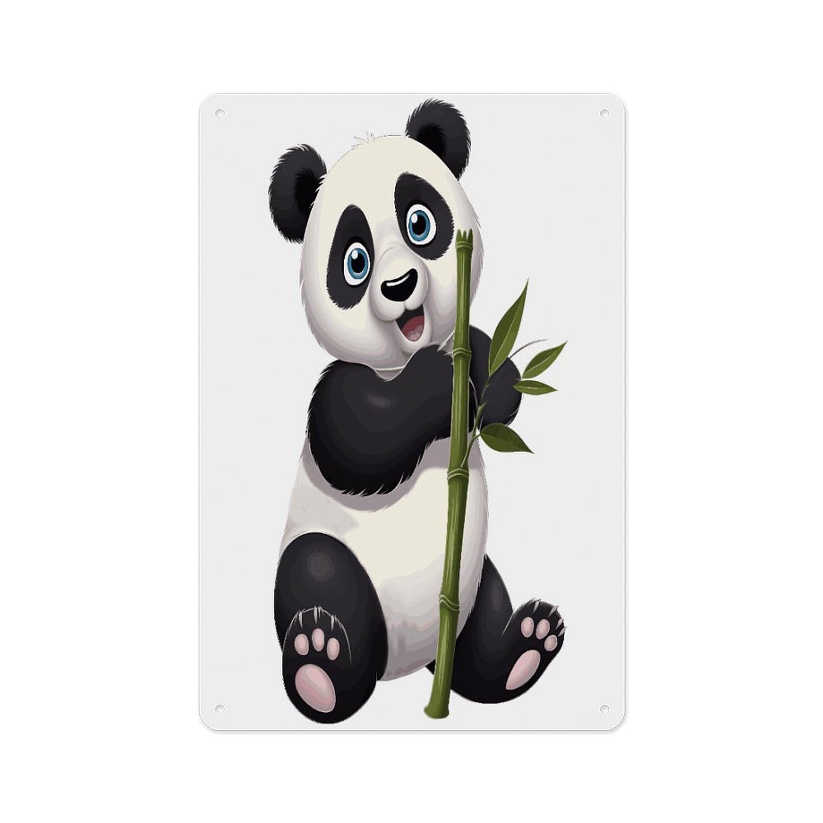 Fekiloot Style Naughty Panda Wall Decor Metal Signs Tin Signs Poster