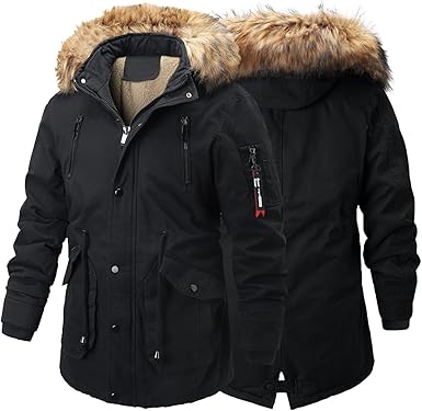 mens fitted parka jacket
