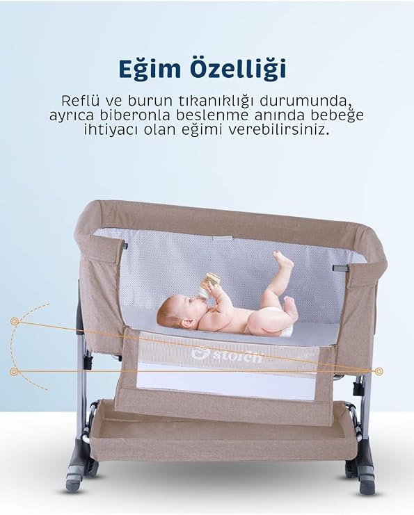 Baby Storch Sallanabilir Anne Yanı Portatif Beşik