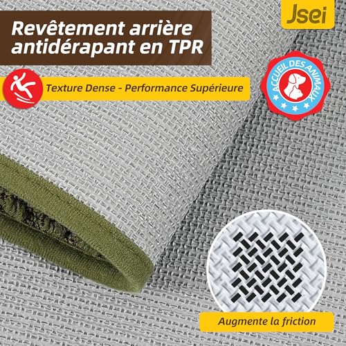 Tapis de porte lavable antidérapant vert 90x150 cm JSEI absorbant - 6