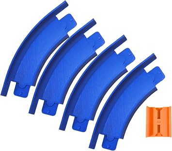 45 Degree Curved Tracks Compatible with Hotwheels Tracks - Set of 4