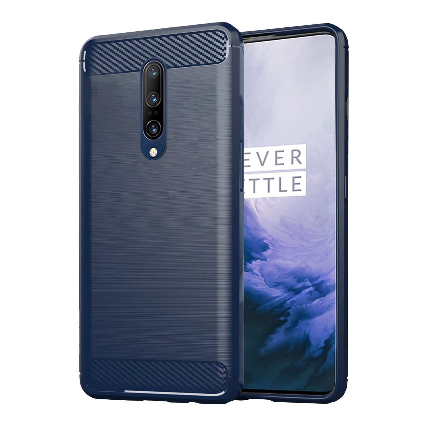 Pikkme Back Cover | Hybrid Shock Proof | Matte Soft Silicon Flexible | Back Case for OnePlus 7 Pro (Blue)