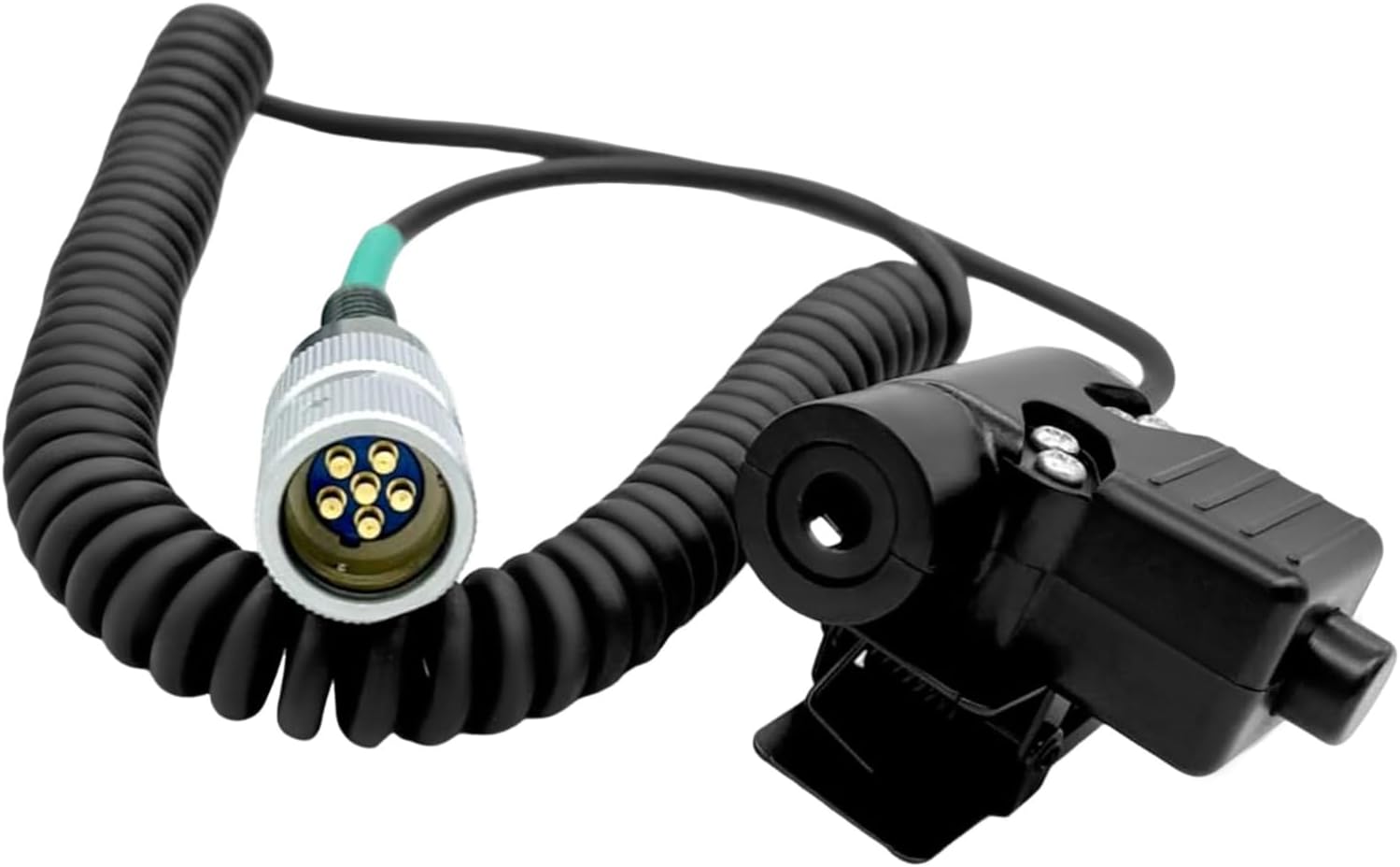 WODASEN U94 PTT System Adapter with U-329/U U-229 MIL-C-55116 6-Pin Connector for AN/PRC-148 & AN/PRC-152 MBITR Radio Standard 7.1mm Jack TP-120/U-174/U-93 Female Socket Hendset End (Military Version)