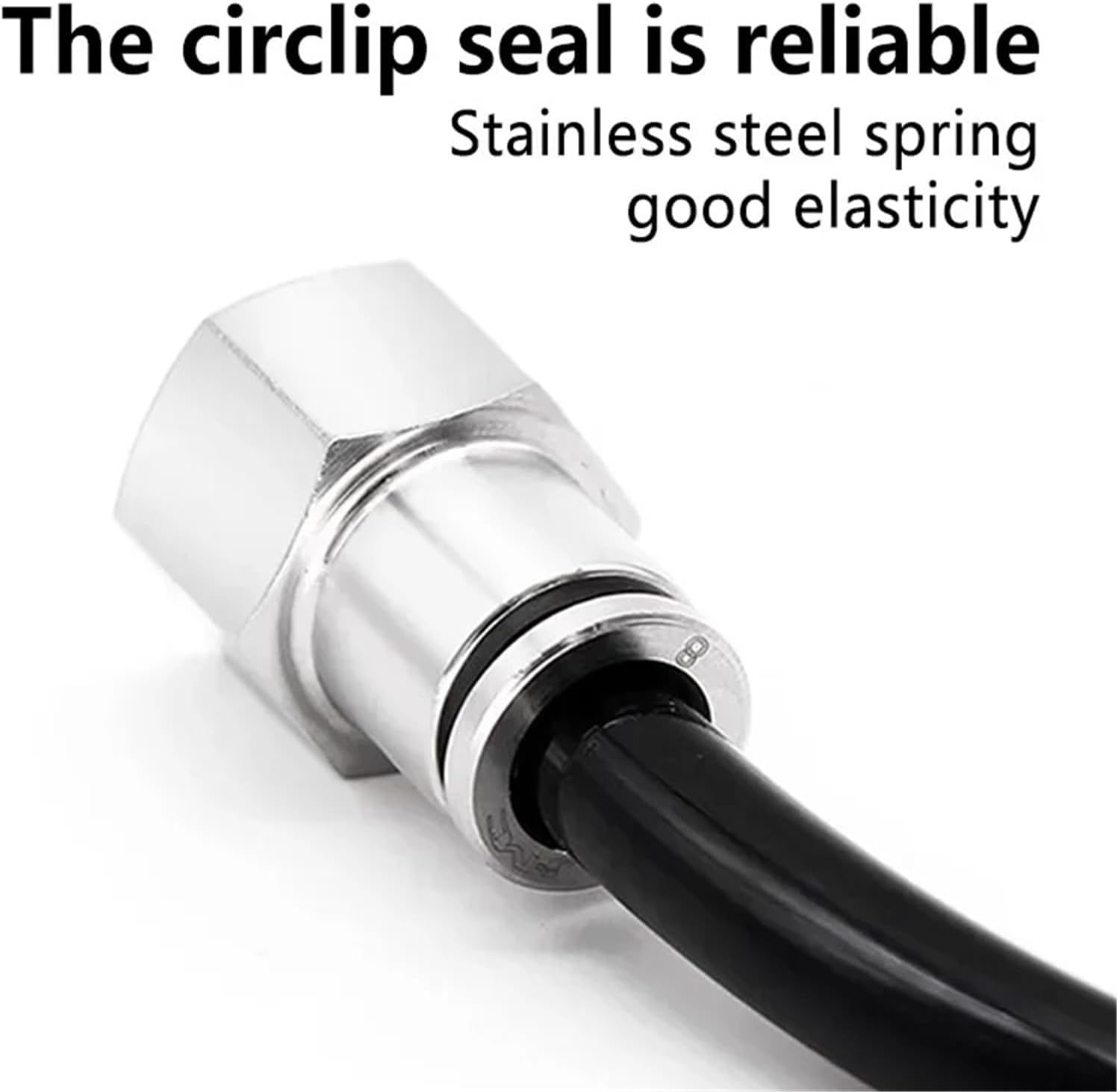 PCF Pneumatic Quick Coupling 304 Stainless Steel Internal Thread Compatible With 1/8 1/4 3/8 1/2 Inch Air Hoses (4mm-12mm) 10Pcs(PCF12-02)