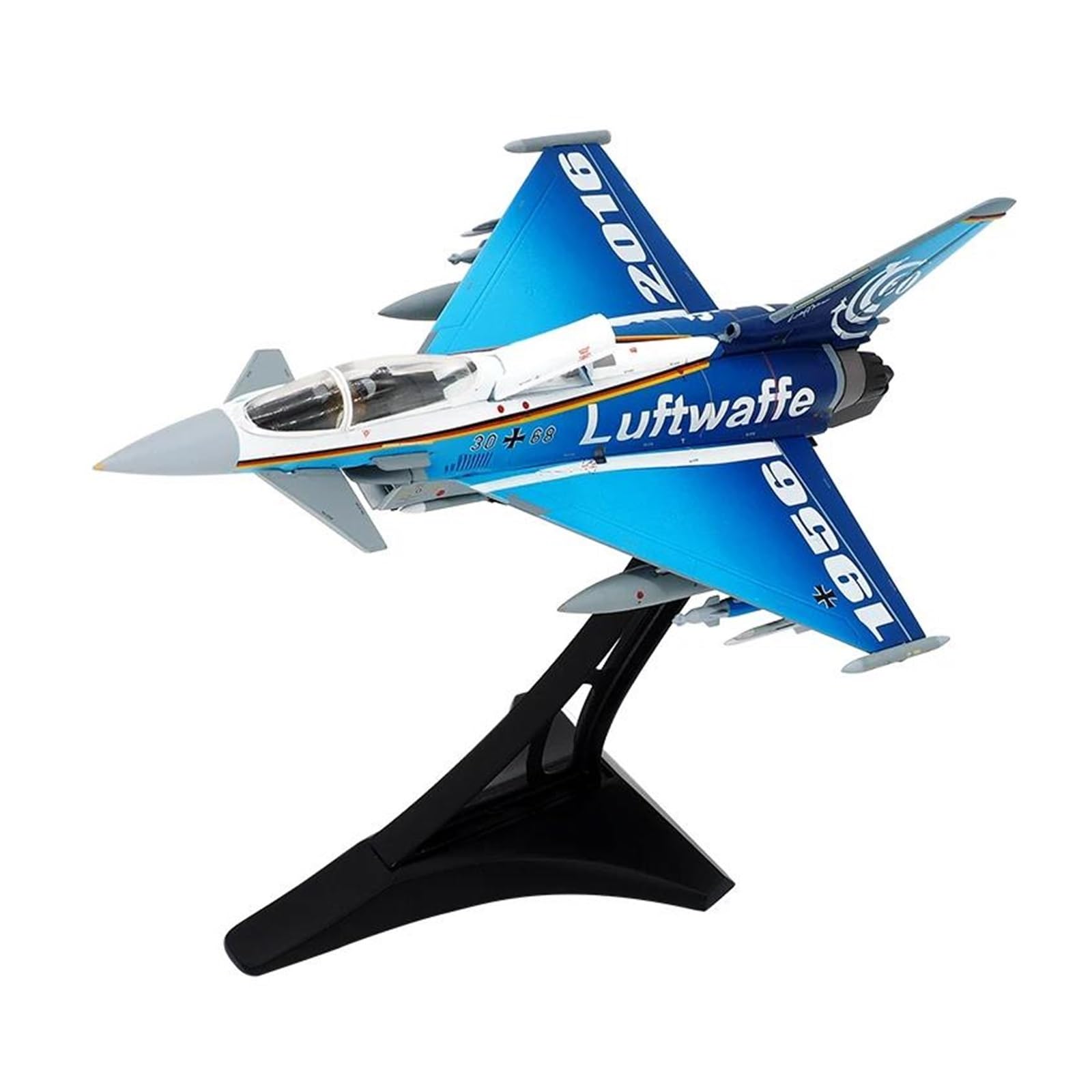 Modellini di Aerei in Scala ridotta Scala 1/72 per l'aeronautica Tedesca EF-2000 Typhoon Diecast Metal Aircraft Fighter Model Toy for Collection Model Building Kit (Senza Staffa)