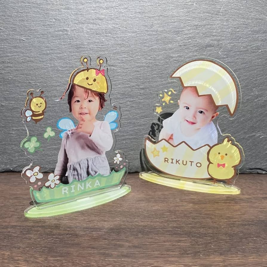 Amazon.co.jp: ベビー フォトフレーム 【ひよこ】 写真 メモリアル