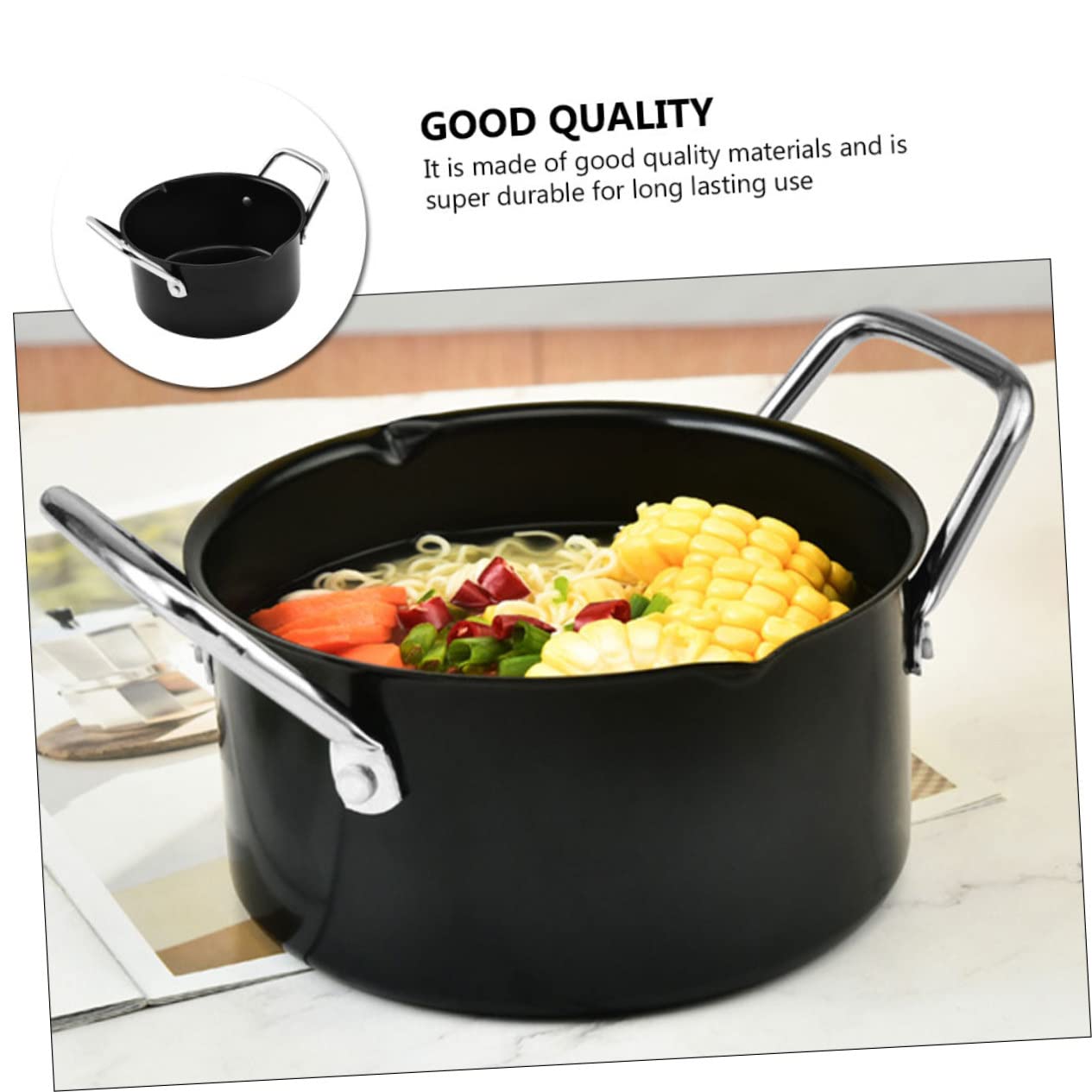FOYTOKI Outdoor BBQ Pot Non Stick Cooking Pot Soup Pot Stew Pot Household Pot Easy Clean Pot