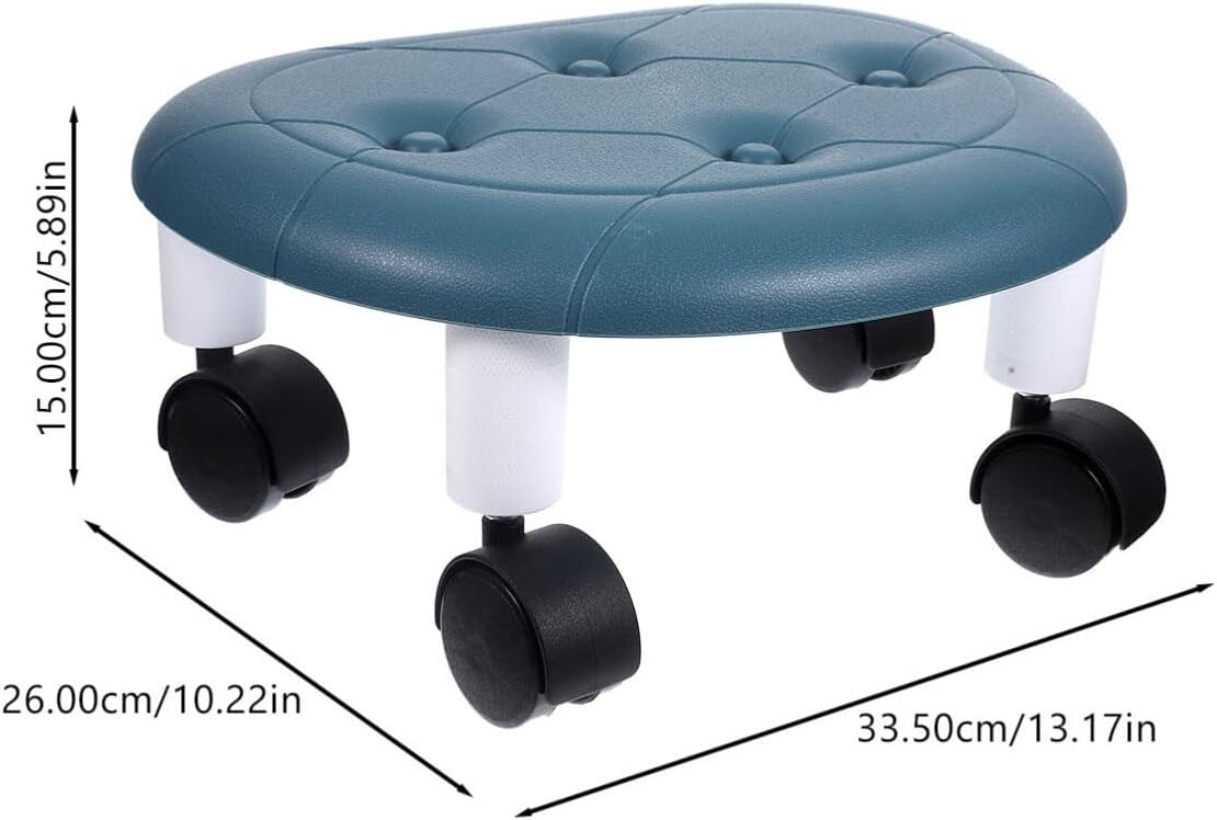 UPKOCH Low Rolling Stool Rotation Multi-Functional Shoe Stool Space-Saving Design Strong Load-Bearing Capacity for Home Use and Small Areas