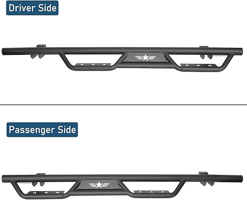 Miniatura 7 de u-Box Barras deslizantes laterales desplegables para Jeep Wrangler JL Unlimited de 4 puertas 2018 2019 2020 2021 2022 2023 2024 2025, rieles