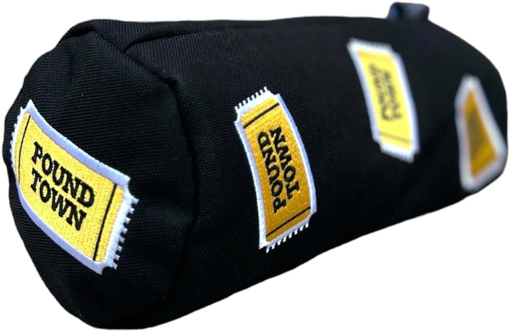 Pound Town Golf Driver Headcover, Black with Yellow Ticket Design, Durable Canvas Golf Headcover for Driver Club Protection
