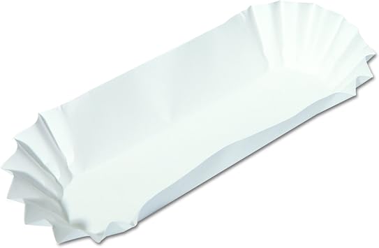 HOFFMASTER 610740 Fluted Hot Dog Trays 6w x 2D x 2h White 500/Sleeve 6 Sleeves/Carton HFM610740