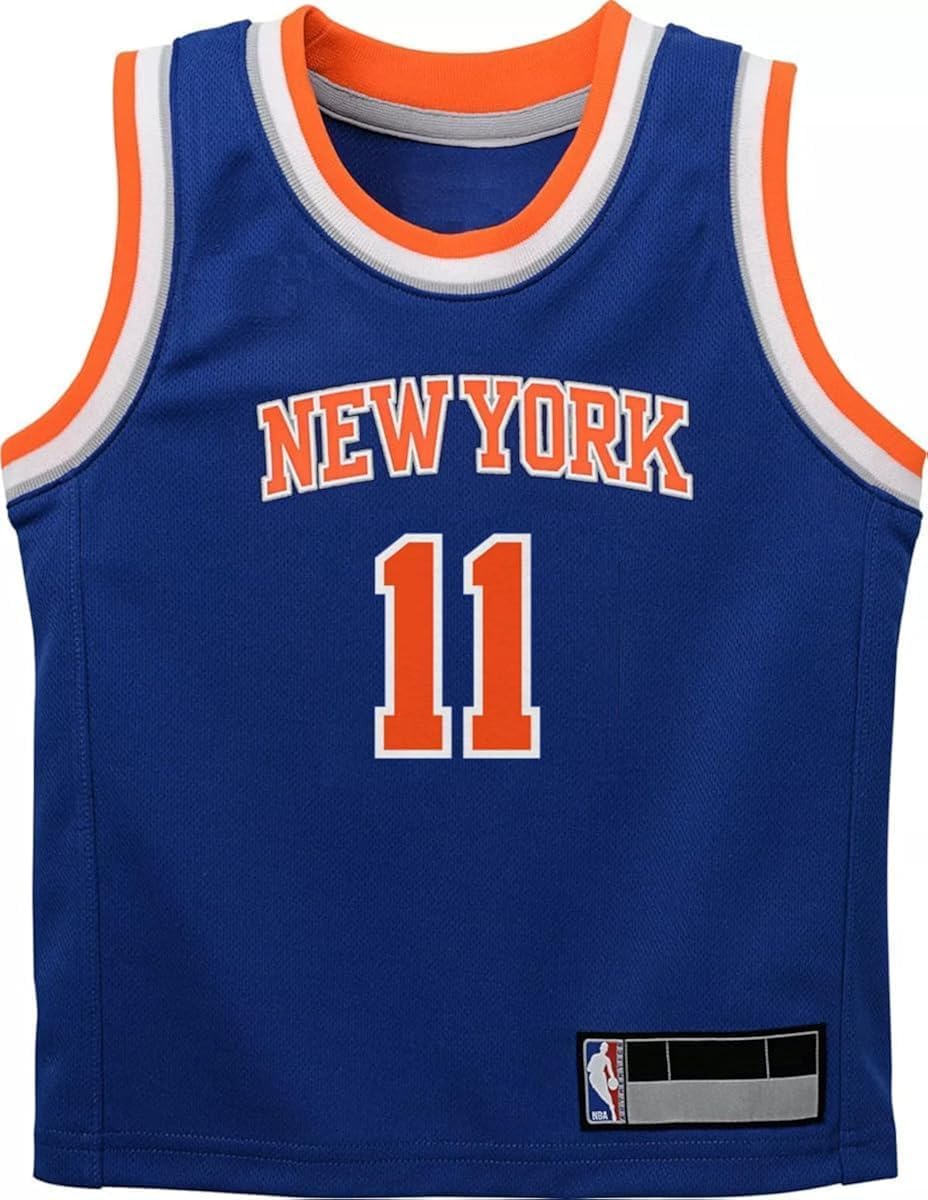 Jalen Brunson New York Knicks NBA Toddler 2-4 Blue Icon Edition Romper Onesie Player Jersey