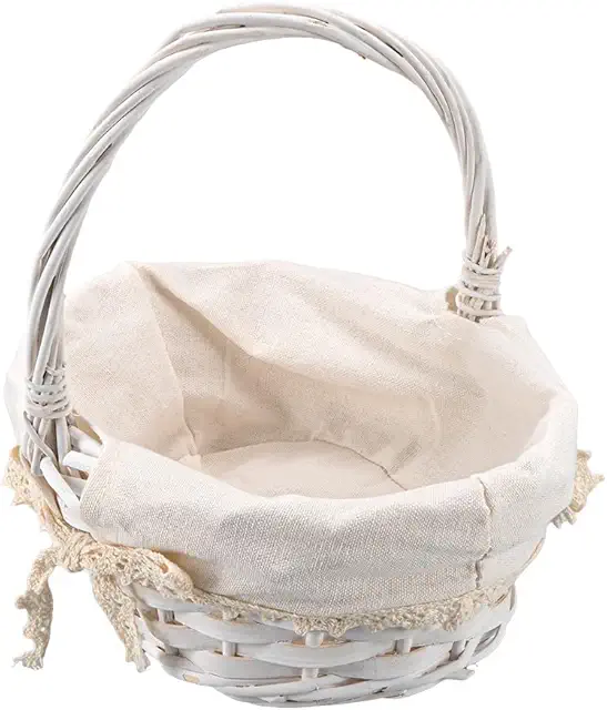 Wooden Willow Gift Basket - Romantic Vintage Storage & Decoration