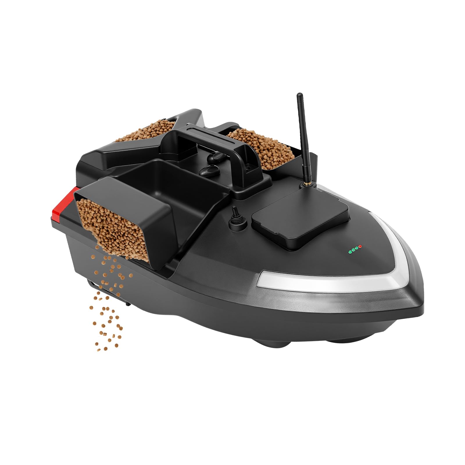 500M RC Köderboot GPS Angelköder Fischköder Boot mit 3 Köderboxen, 12000mAh Akku (4 Std.), Doppelmotor, Suchscheinwerfer, Automatische Rückkehr, Für Karpfenangeln