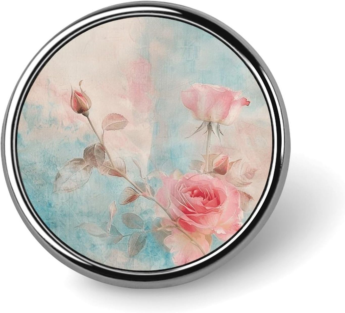 Shabby Chic Round Badge Lapel Pin for Bag Hat Backpack