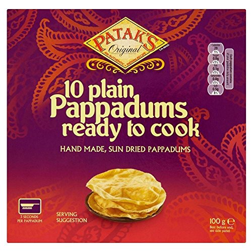 Plaine Prêt de Patak à Cuisine Pappadums (10 par paquet - 100g) - Paquet de 2 Cover